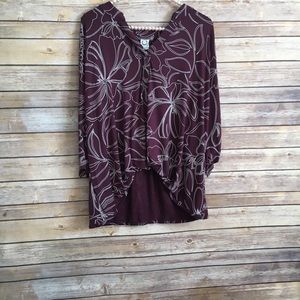 Akemi + Kin hi low purple top S